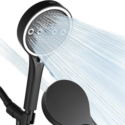High Pressure Handheld Shower Head with Hose – 6 Spray Settings, Rain, Massage, Boost & Cleaning Modes for Bathroom