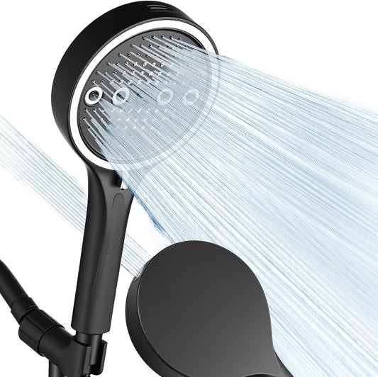 High Pressure Handheld Shower Head with Hose – 6 Spray Settings, Rain, Massage, Boost & Cleaning Modes for Bathroom