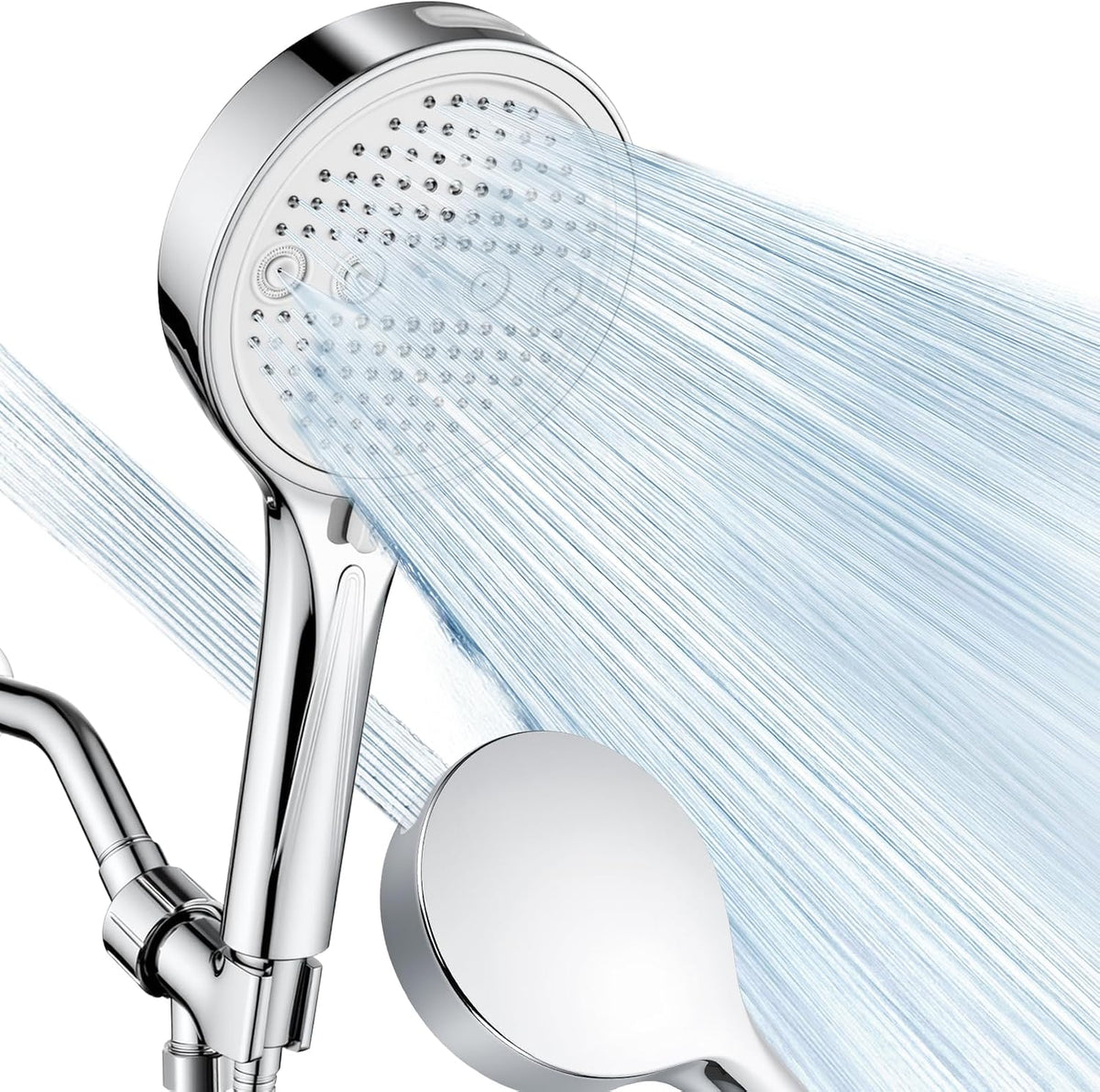 High Pressure Handheld Shower Head with Hose – 6 Spray Settings, Rain, Massage, Boost & Cleaning Modes for Bathroom